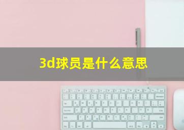 3d球员是什么意思