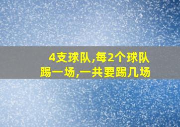 4支球队,每2个球队踢一场,一共要踢几场