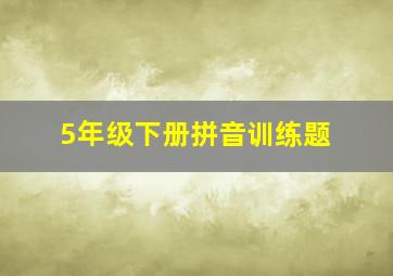 5年级下册拼音训练题