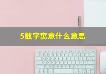 5数字寓意什么意思