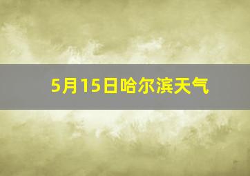 5月15日哈尔滨天气