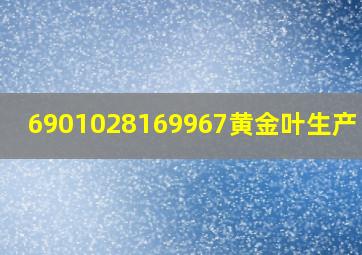 6901028169967黄金叶生产日期