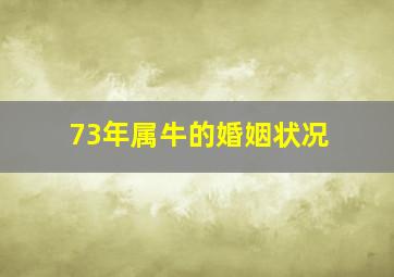 73年属牛的婚姻状况