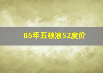 85年五粮液52度价