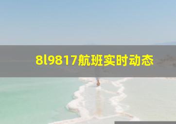 8l9817航班实时动态