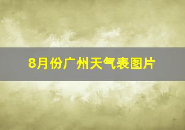 8月份广州天气表图片