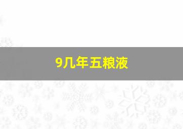 9几年五粮液