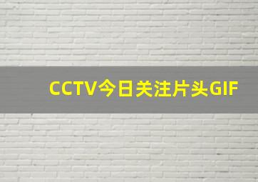 CCTV今日关注片头GIF