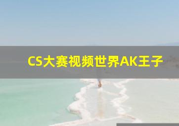 CS大赛视频世界AK王子