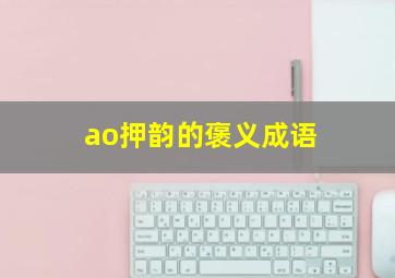 ao押韵的褒义成语