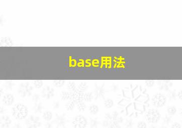 base用法