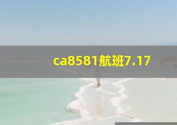 ca8581航班7.17