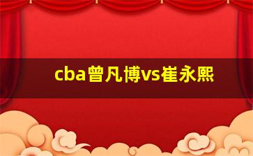 cba曾凡博vs崔永熙