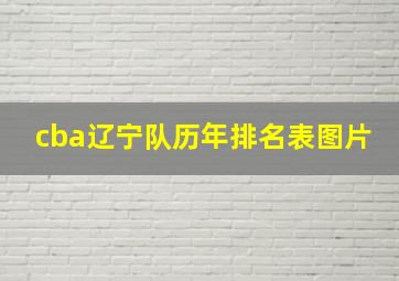 cba辽宁队历年排名表图片