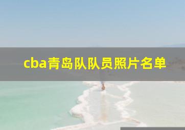 cba青岛队队员照片名单