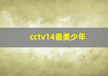 cctv14最美少年