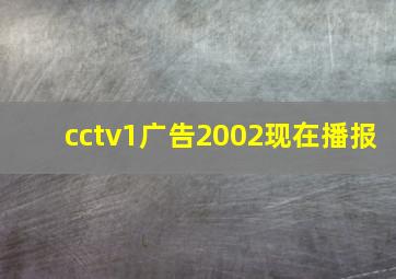 cctv1广告2002现在播报