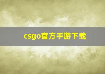 csgo官方手游下载