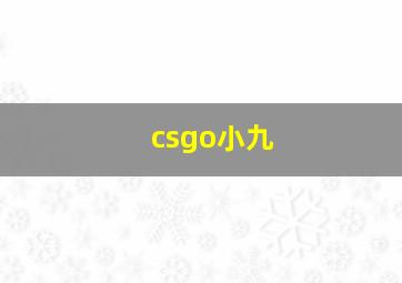 csgo小九