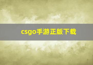 csgo手游正版下载