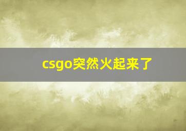 csgo突然火起来了