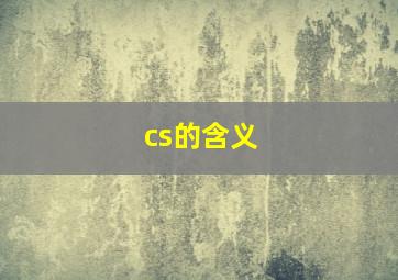 cs的含义