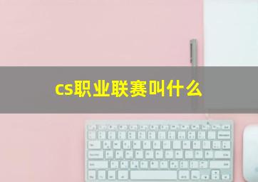 cs职业联赛叫什么