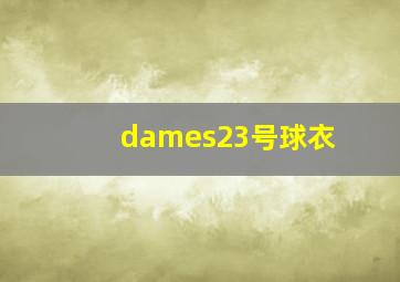 dames23号球衣