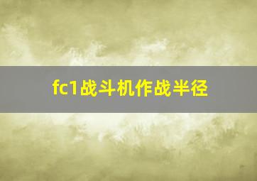 fc1战斗机作战半径