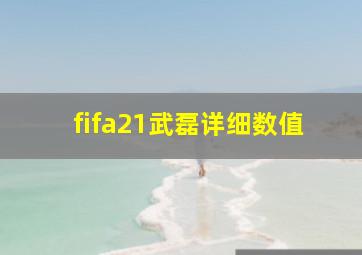 fifa21武磊详细数值