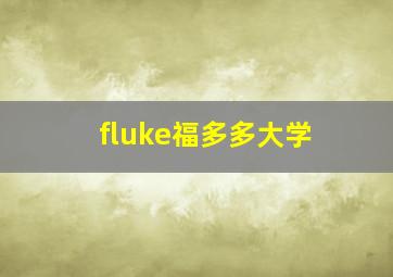 fluke福多多大学