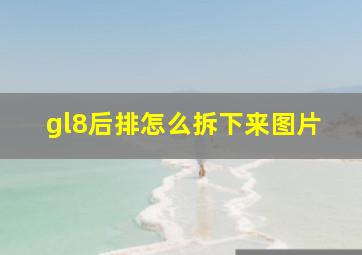 gl8后排怎么拆下来图片