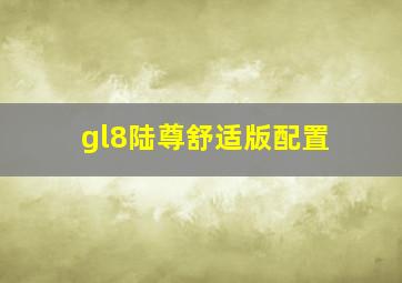 gl8陆尊舒适版配置