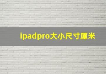 ipadpro大小尺寸厘米