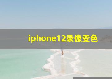 iphone12录像变色