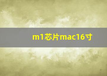 m1芯片mac16寸