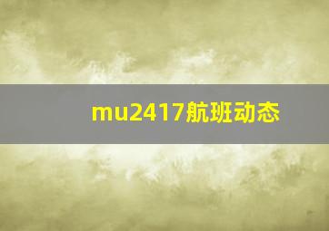 mu2417航班动态