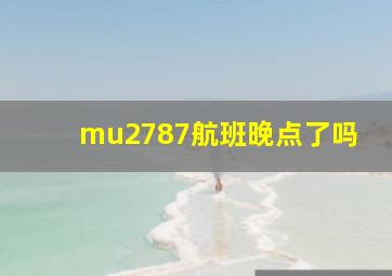 mu2787航班晚点了吗