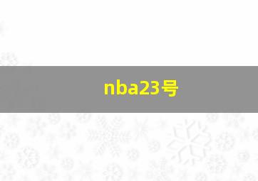 nba23号