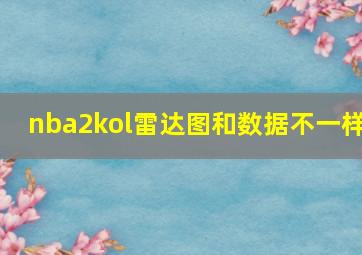 nba2kol雷达图和数据不一样