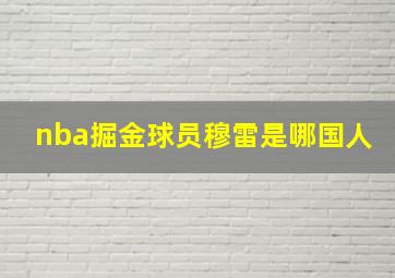 nba掘金球员穆雷是哪国人