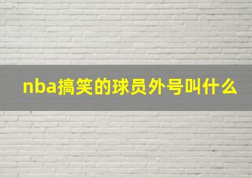 nba搞笑的球员外号叫什么