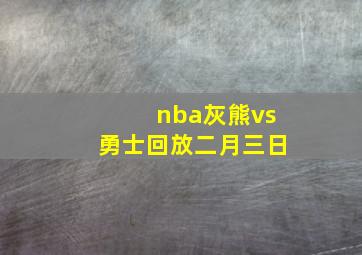 nba灰熊vs勇士回放二月三日