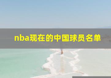 nba现在的中国球员名单