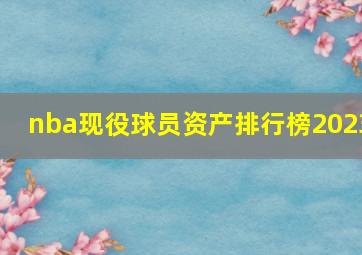 nba现役球员资产排行榜2023