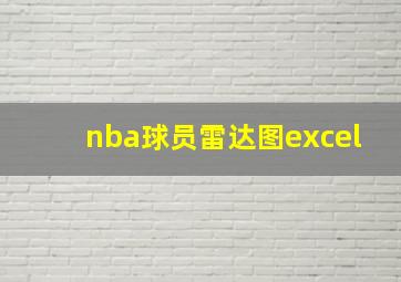 nba球员雷达图excel