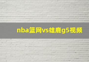 nba篮网vs雄鹿g5视频