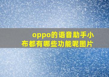 oppo的语音助手小布都有哪些功能呢图片