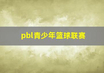 pbl青少年篮球联赛