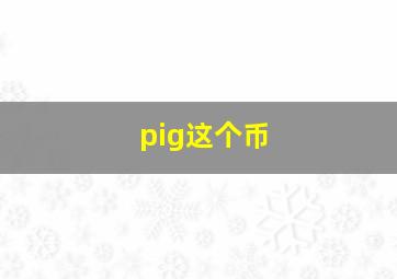 pig这个币